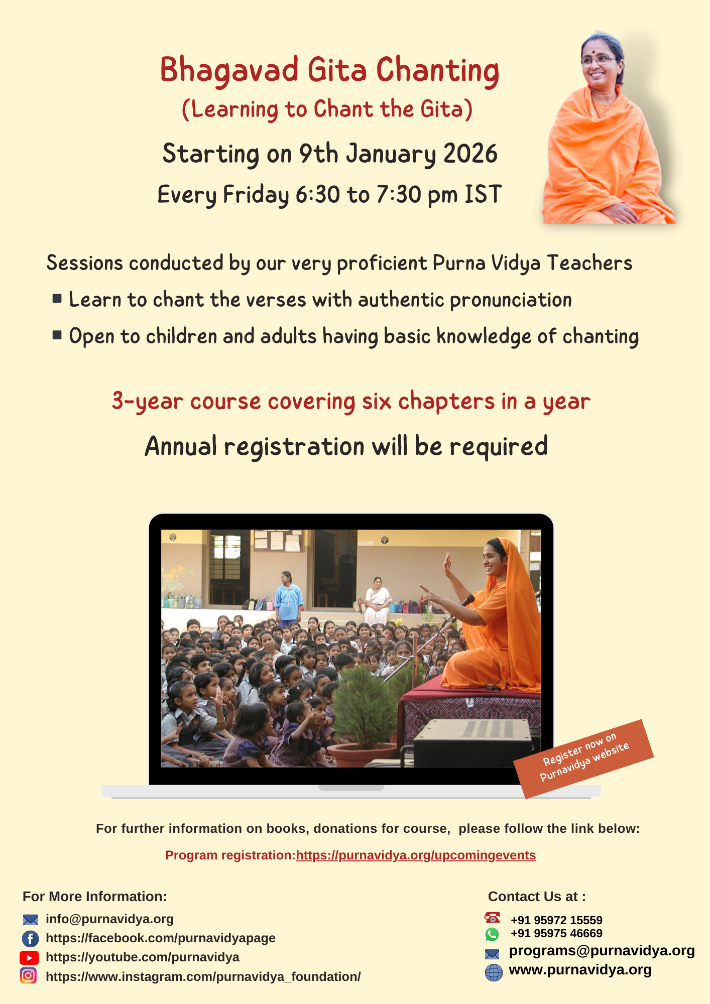 Vedic Heritage teaching program for Younger generation