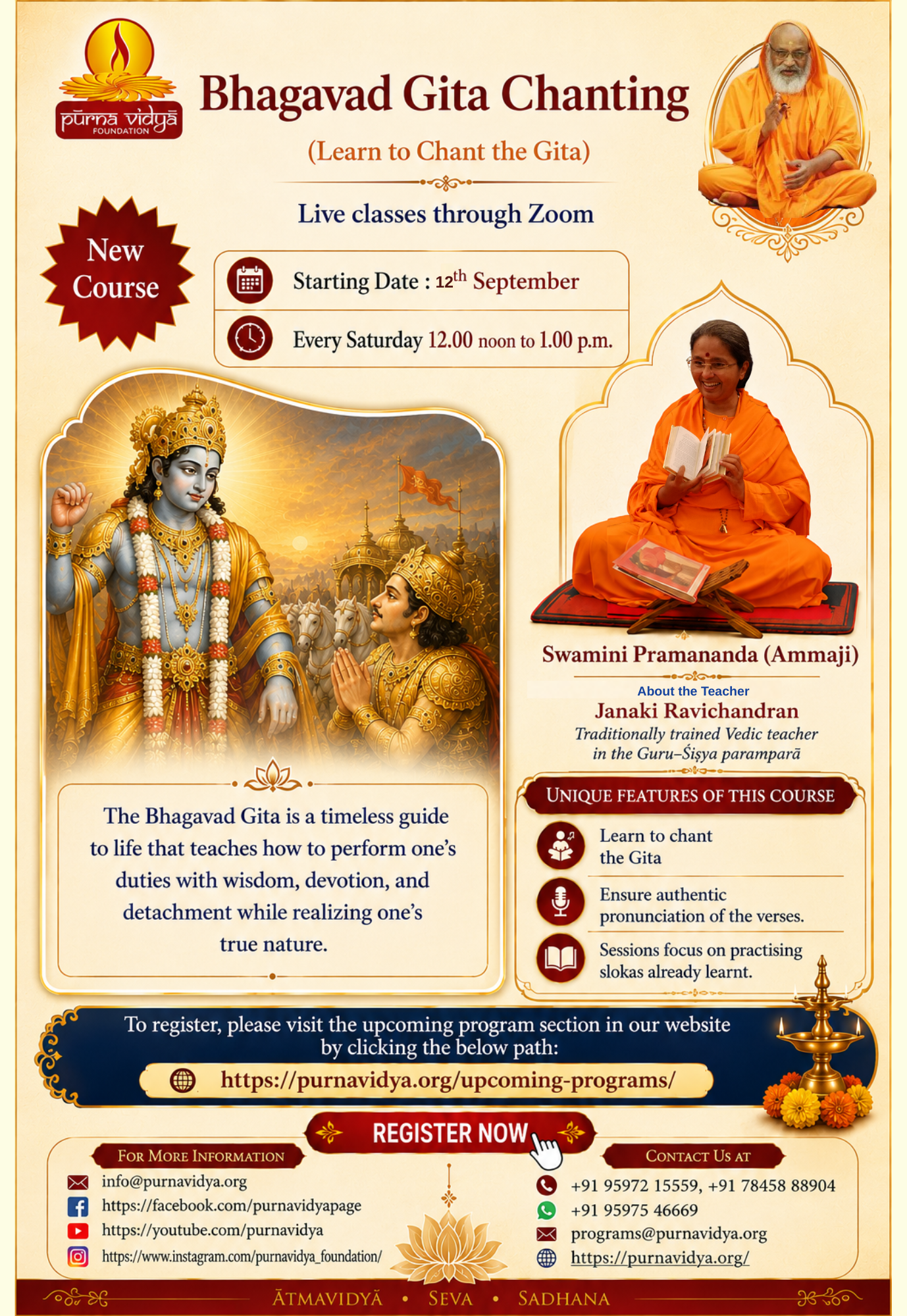 Two-Year Online Bhagavad Gita Chanting Course